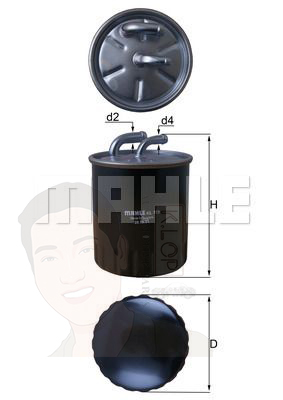 KL 313 กรองเชื้อเพลิง BENZ ดีเซล / W203 W204 W211 W221, Vito II (639) MAHLE