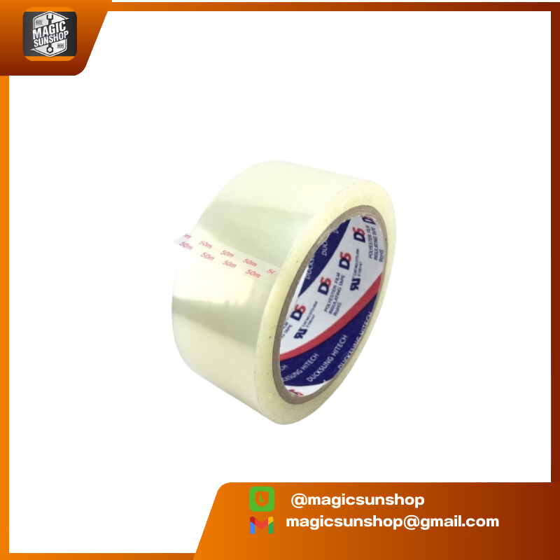 900186 โพลีเอสเตอร์เทป POLYESTER สีใส D-204A 40MM x 50M. CLEAR(ใส)
