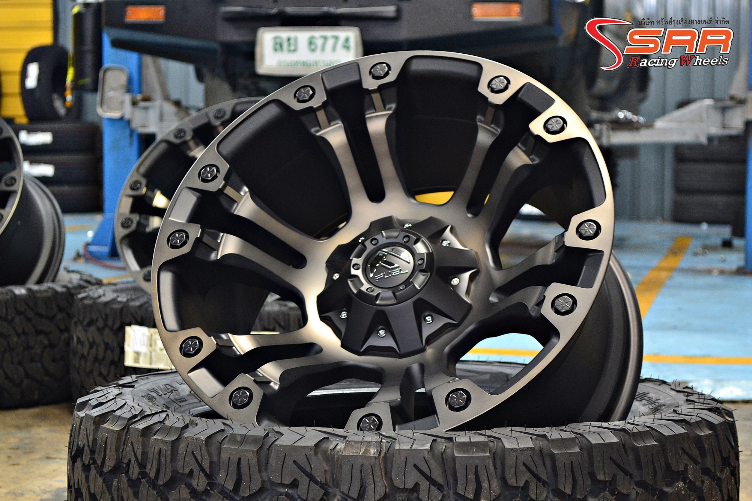 FUEL-VAPOR D569 ขอบ20 ET-18 MATTE BLACK MACHINED/TINT CLEAR