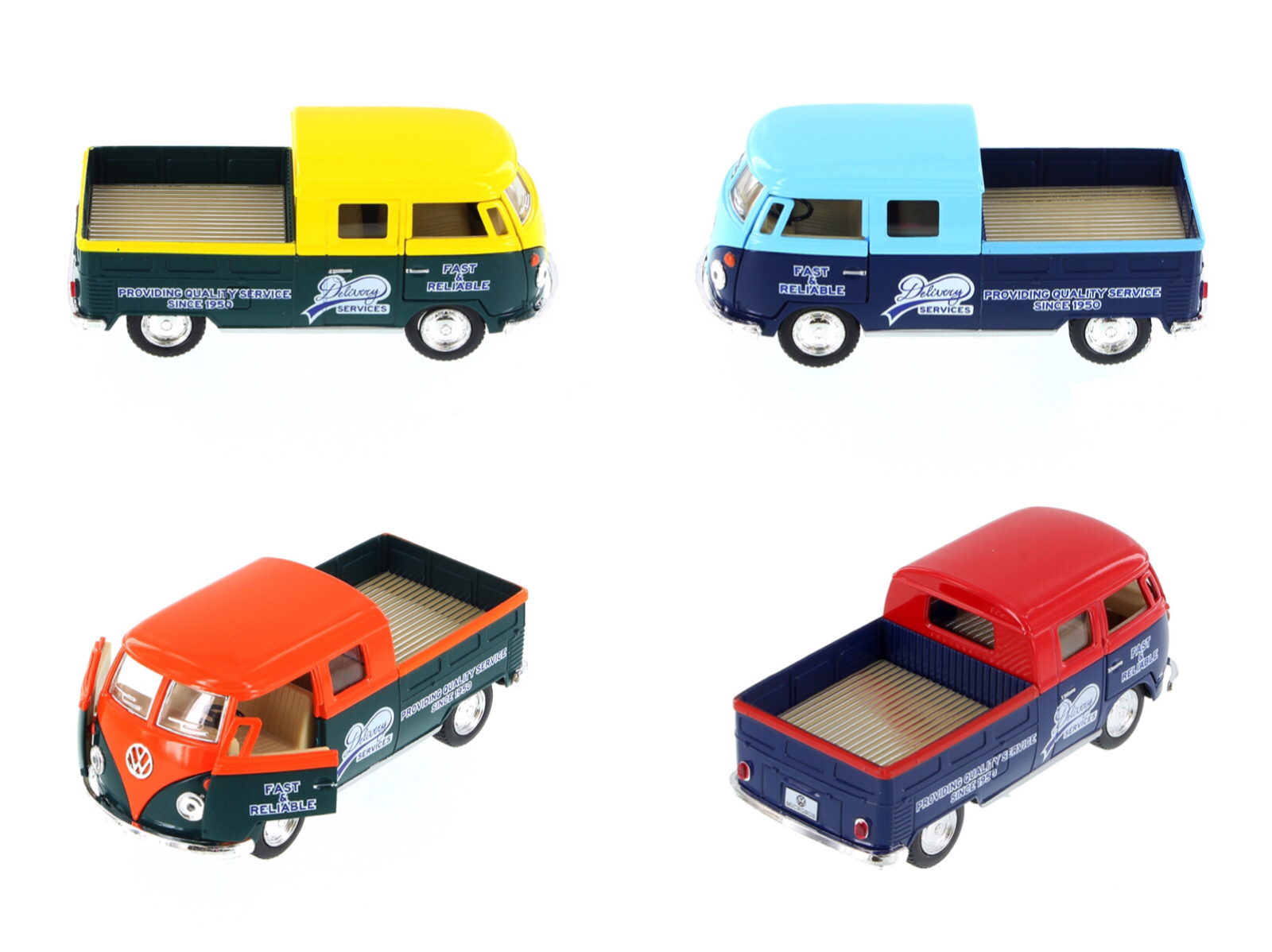 1963 Volkswagen Bus Double Cab Pickup โมเดลรถเหล็ก (ปลีก-ส่ง)