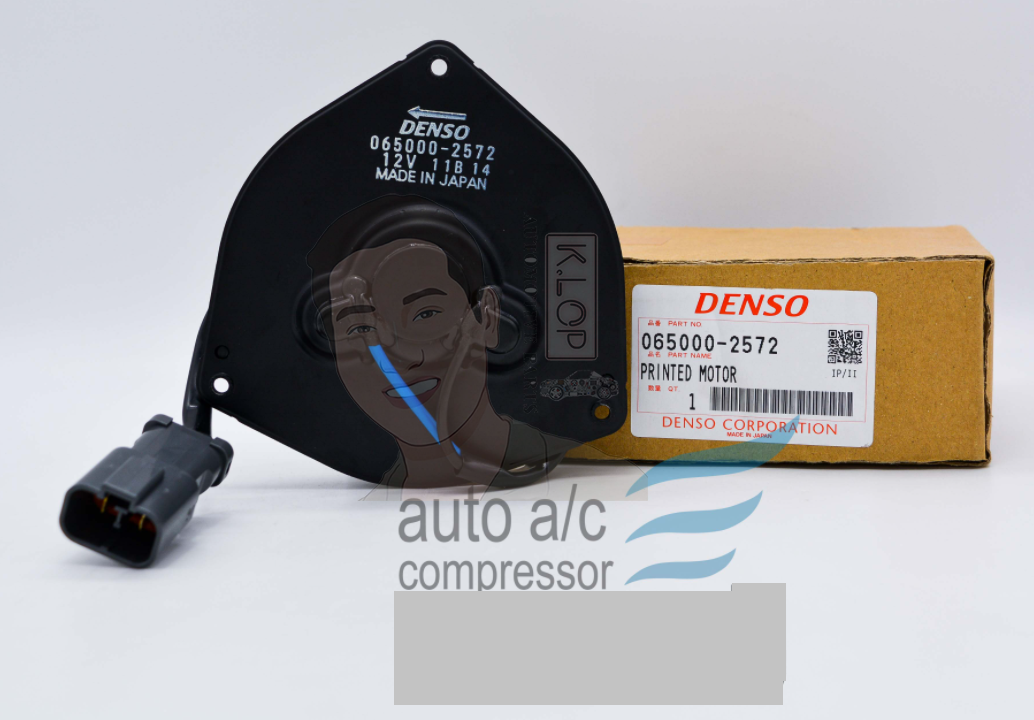 KLOP-T405-02A มอเตอร์พัดลมหม้อน้ำแท้ DENSO Honda CRV 2.0 2003~,City 2003~