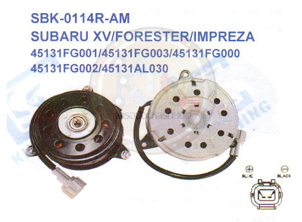 KPT มอเตอร์พัดลม-แผงหม้อน้ำ (รหัสสินค้า SBK-0114R-AM) SUBARU XV ,FORESTER ,IMPREZA