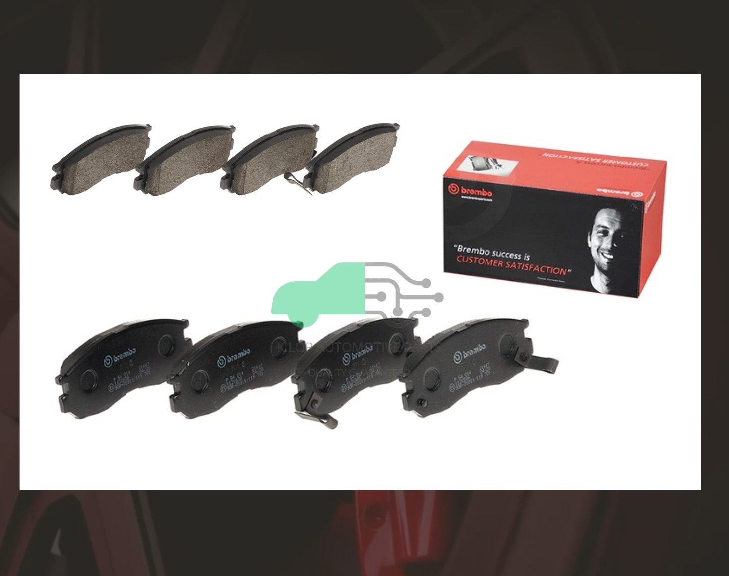 P54 014B ผ้าเบรกหน้า (แท้ BREMBO รุ่น Black) LANCER CK2 (1.8), GALANT ULTIMA 94-01