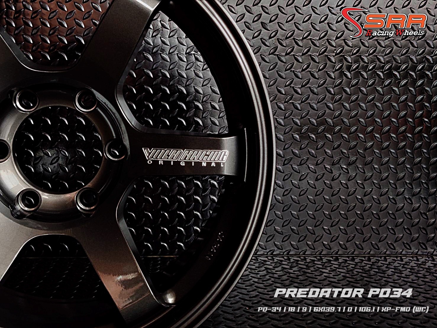 PREDATOR PD-34 TE37 ขอบ18 6H139.7 ET0 XP-FMD (WC)