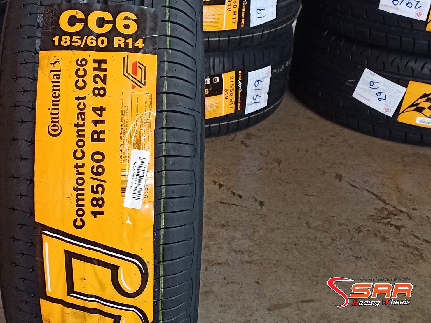 CONTINENTAL CC6 185/60R14 ยางใหม่ปี19 เส้นละ 1,750 บาท