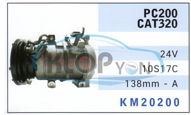 KM20200 (คอมแอร์ Moteo) CAT320 PC200 24V. 10S17C 138mm.-A