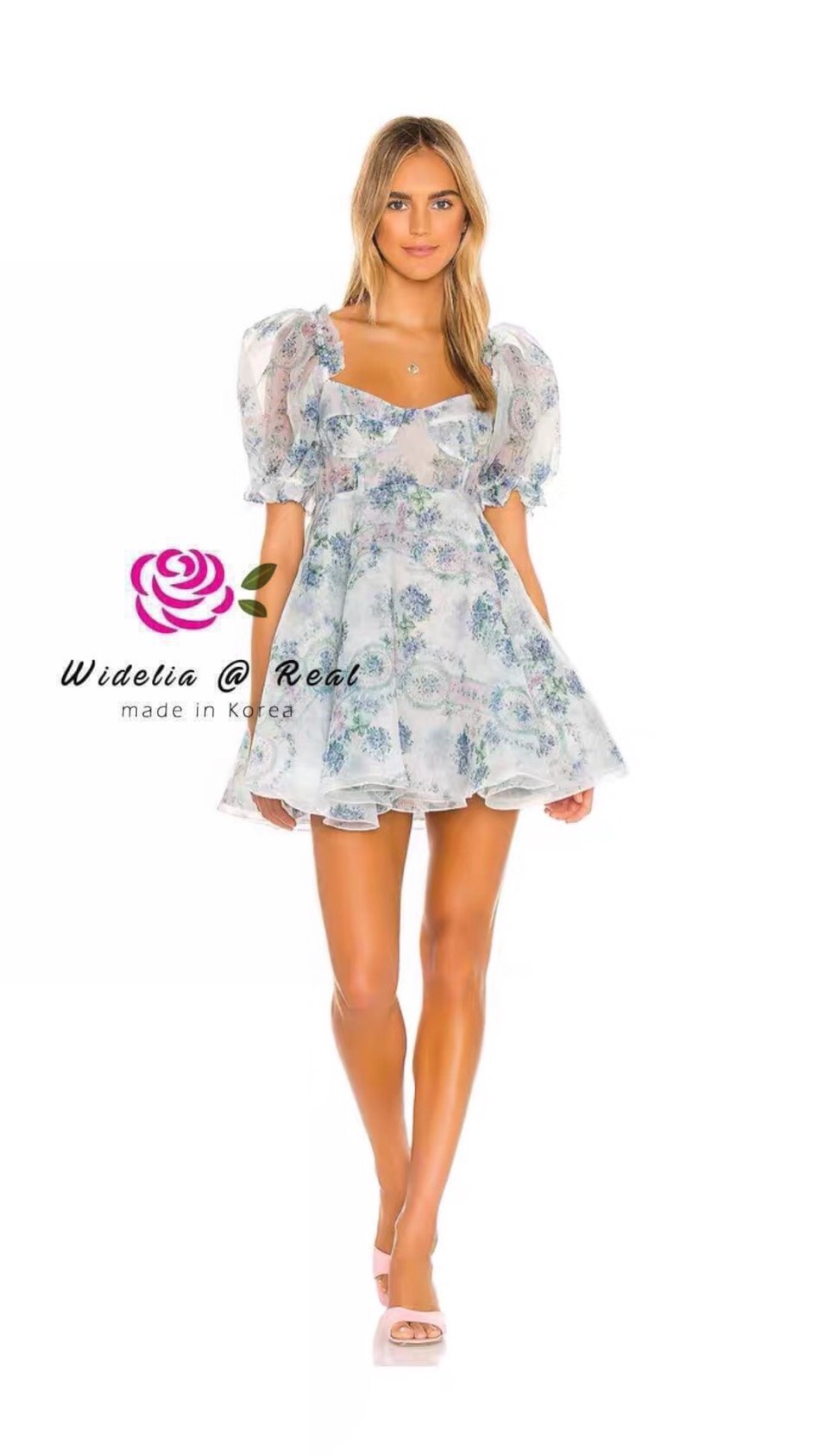 Seike Mini Dress มินิเดรสตัวสั้นแขนพอง ตัวนี้น่ารักโครตๆ ทรงคอกว้าง