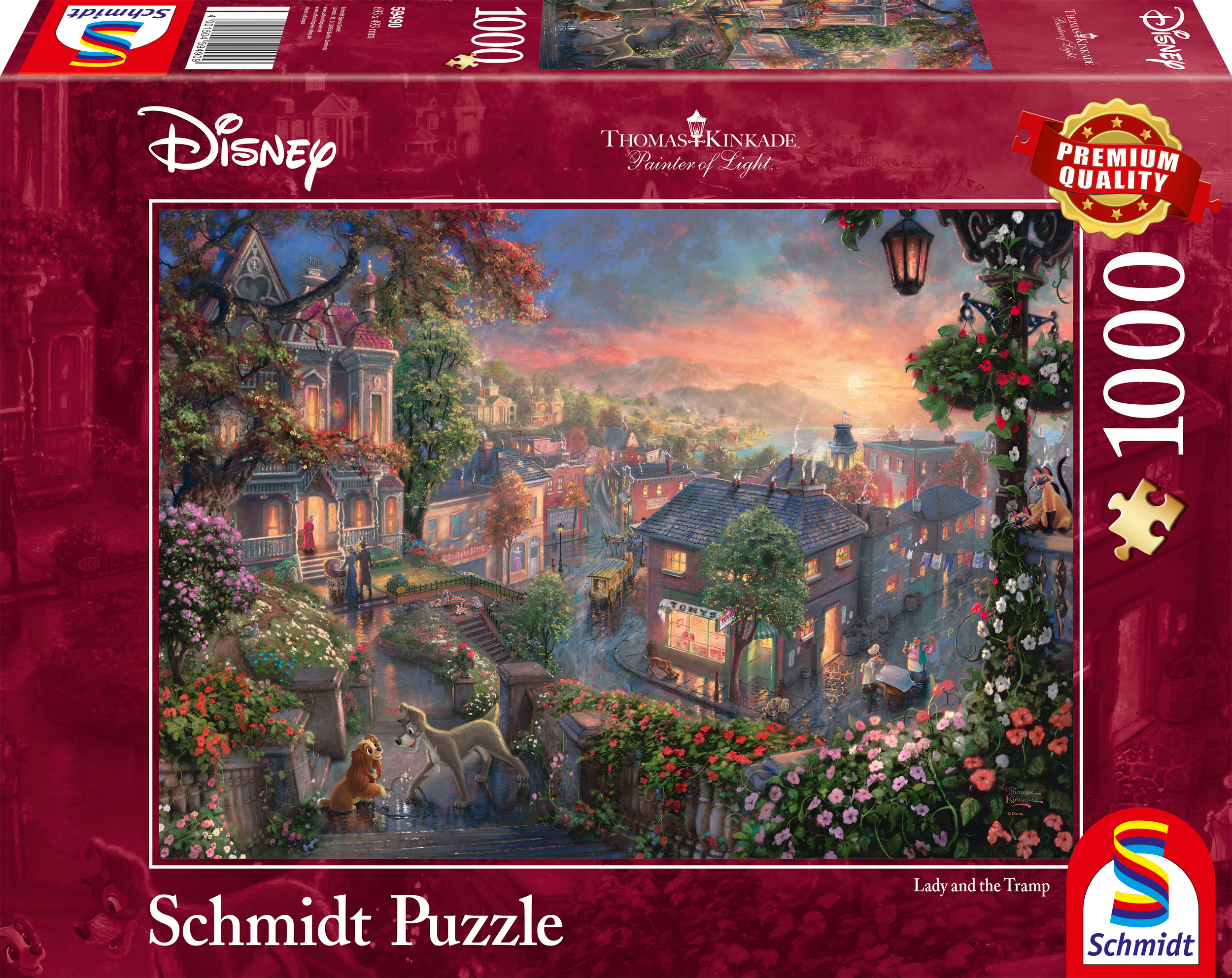 Schmidt - Disney : Lady and the Tramp by Thomas Kinkade 1000 pcs.