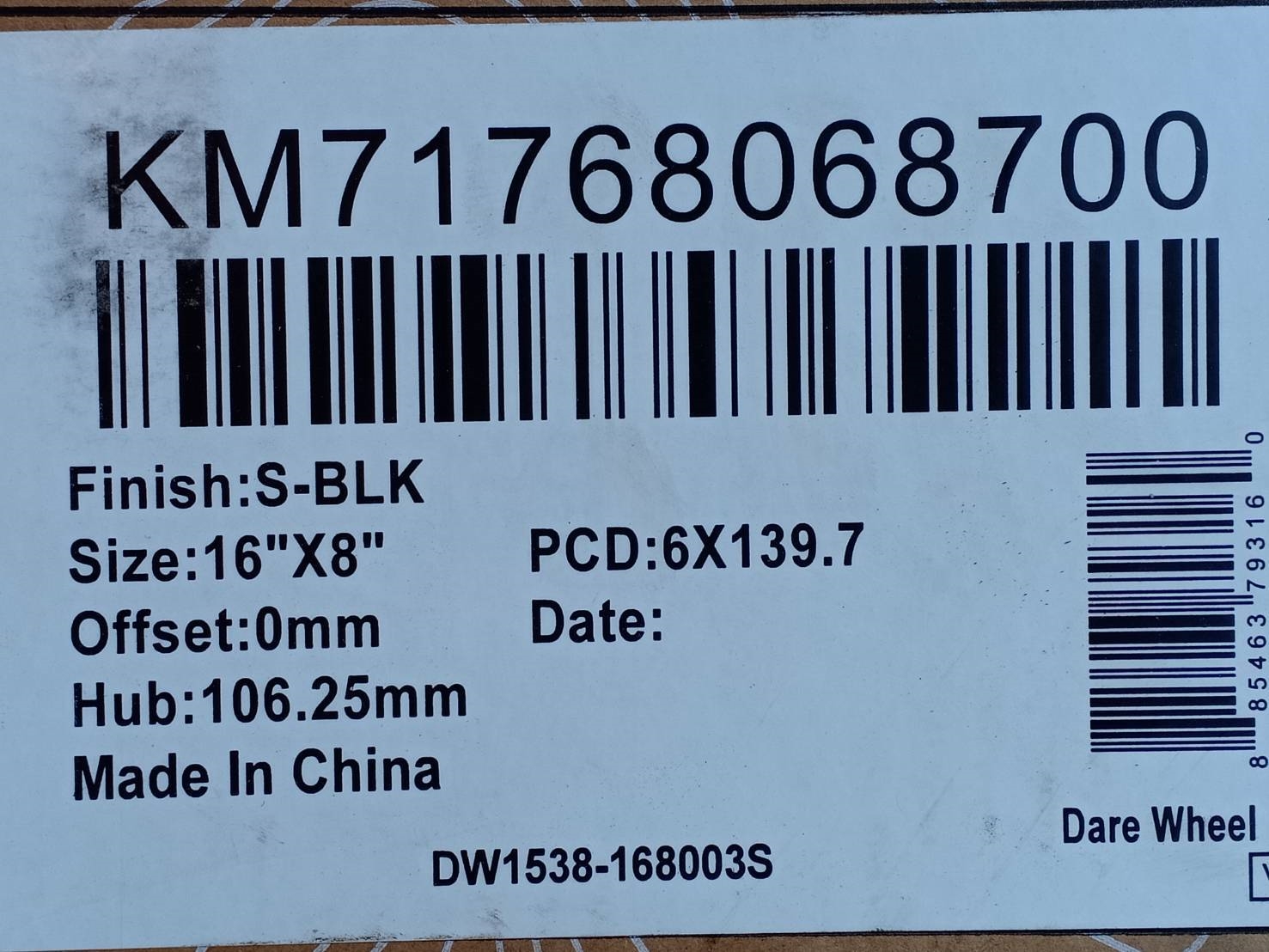 KMC KM717 ขอบ16 ET0 6x139.7 S-BLK