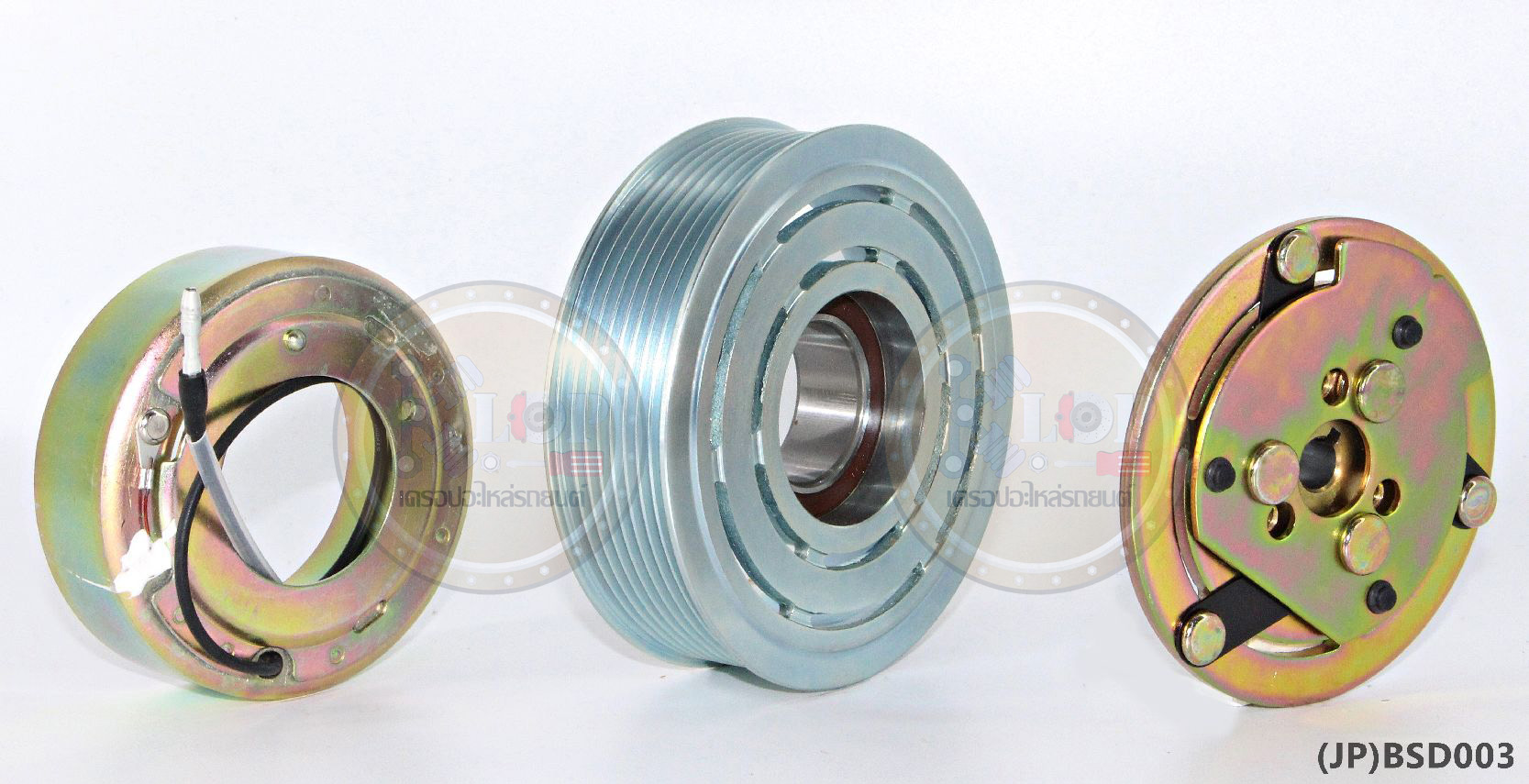 (JP)BSD003-JP(Vinn) ชุดหน้าคลัทช์(Sanden) SD 507 125mm. 8PK 12V.แกนเล็ก (ญี่ปุ่น)