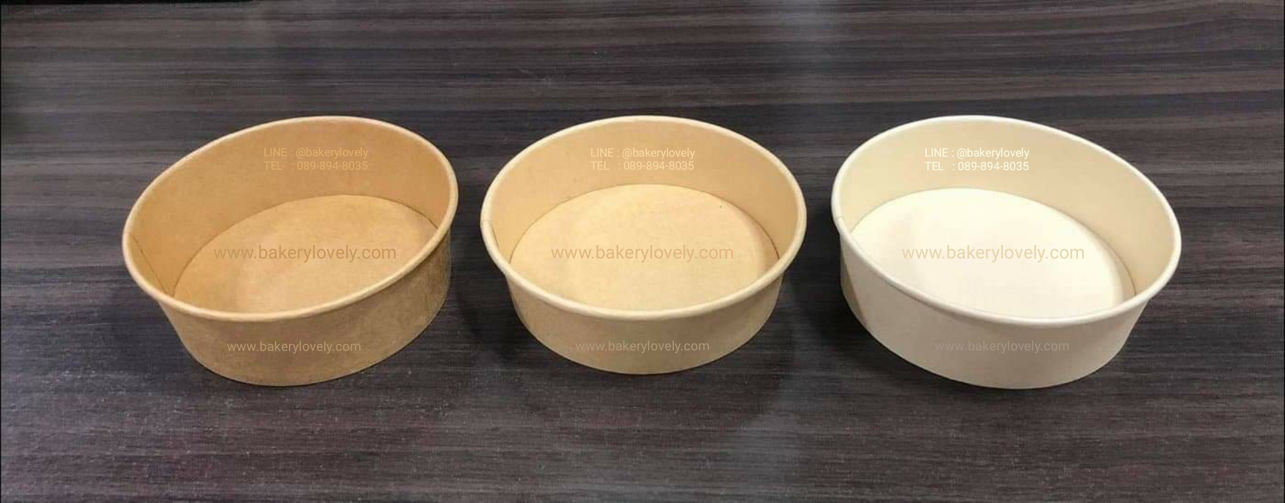 ถ้วยกระดาษ สีน้ำตาล ใส่สลัด 16 ออนซ์ ( 500 ml ) + ฝาใส