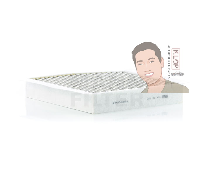 CUK26007 ไส้กรองแอร์ชาโคล BENZ A-Klasse(W176), B-Klasse(W246 + W242), CLA(C117/X117), GLA (X156) เครื่องยนต์ M270,OM607,OM651,M133 (MANN-FILTER***งานพรีเมี่ยมแท้นำเข้ายุโรป) Dimensions(mm.) A=240 B=254 H=43