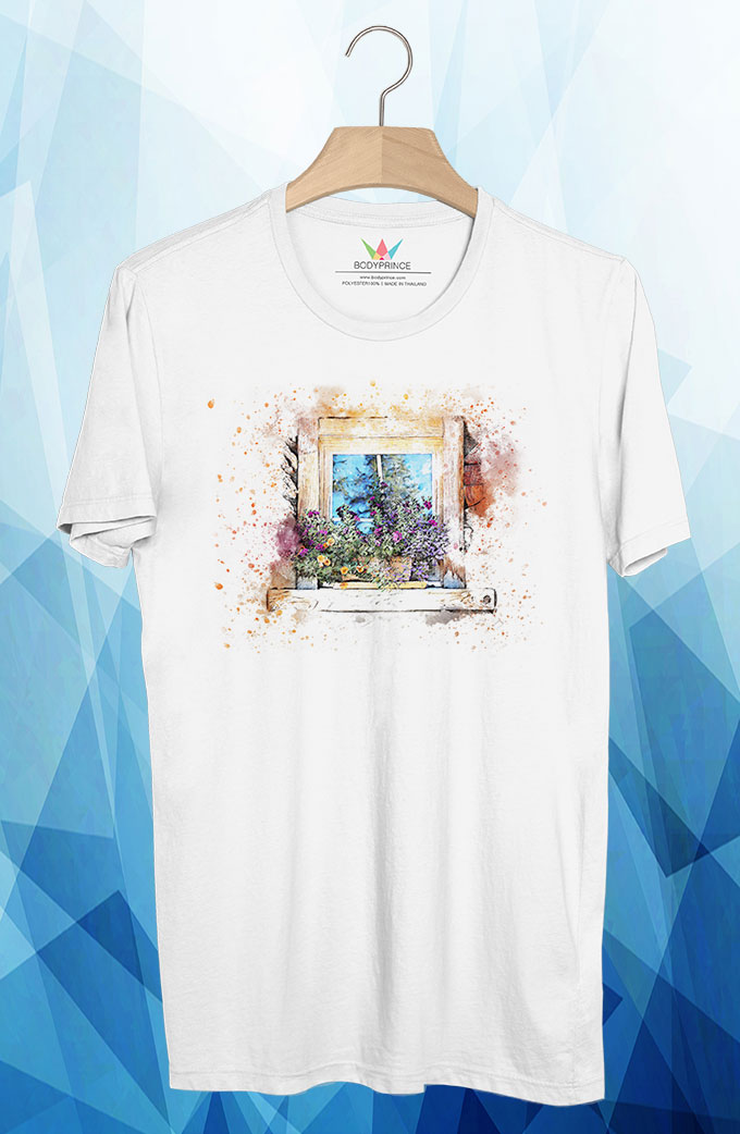 BP49 เสื้อยืด หน้าต่างชนบท #4