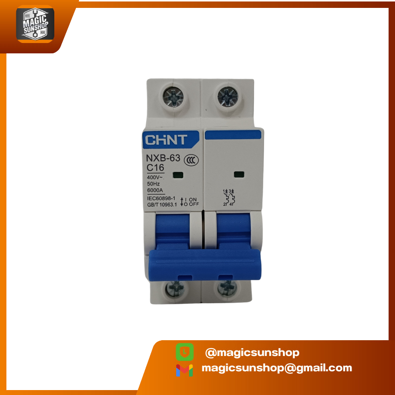CHINT เบรคเกอร์ Circuit Breaker NXB-63 C16 2P
