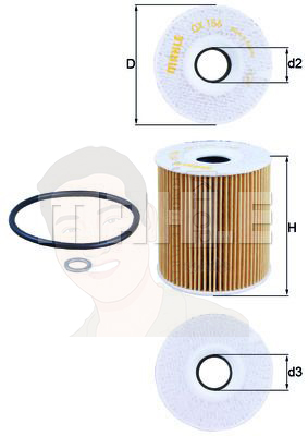 OX 156D กรองน้ำมันเครื่อง (BMW M57 / 5 (E39) 7 (E38) X5 (E53), Range Rover 3.0 TD6