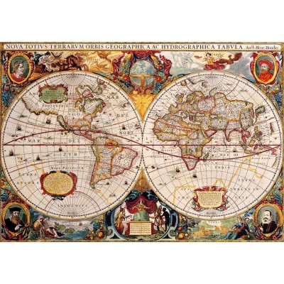 Bluebird Puzzle - Antique World Map 1000 pcs.