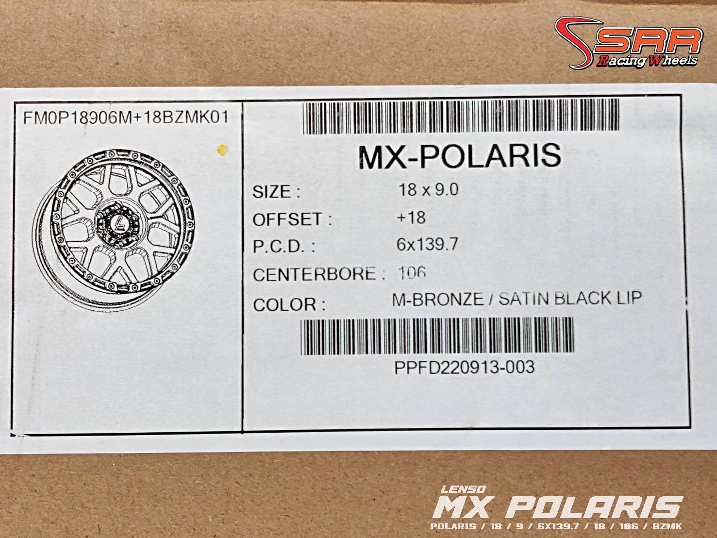 LENSO MX-POLARIS ขอบ18 6x139.7 ET18 มีทั้งหมด 3สี ราคาพิเศษ