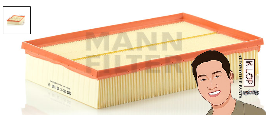 C30189 ไส้กรองอากาศ (VOLVO) S60,S80,V70 : MANN-FILTER แท้นำเข้ายุโรป