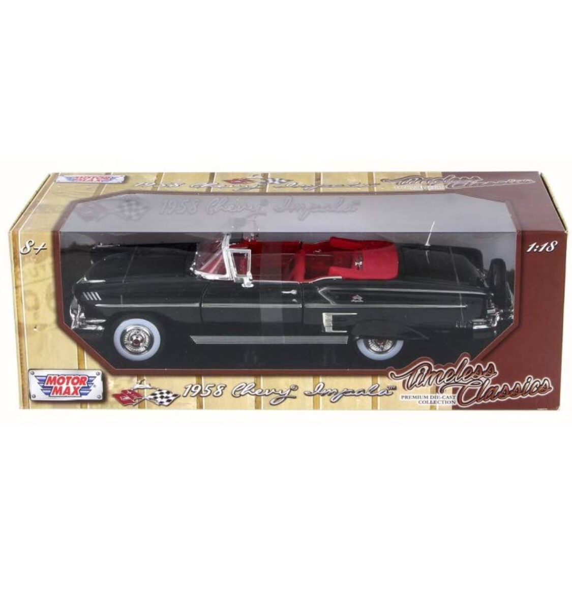 1958 Chevy Impala Scale 1:18 โมเดลรถเหล็ก (ปลีก-ส่ง)