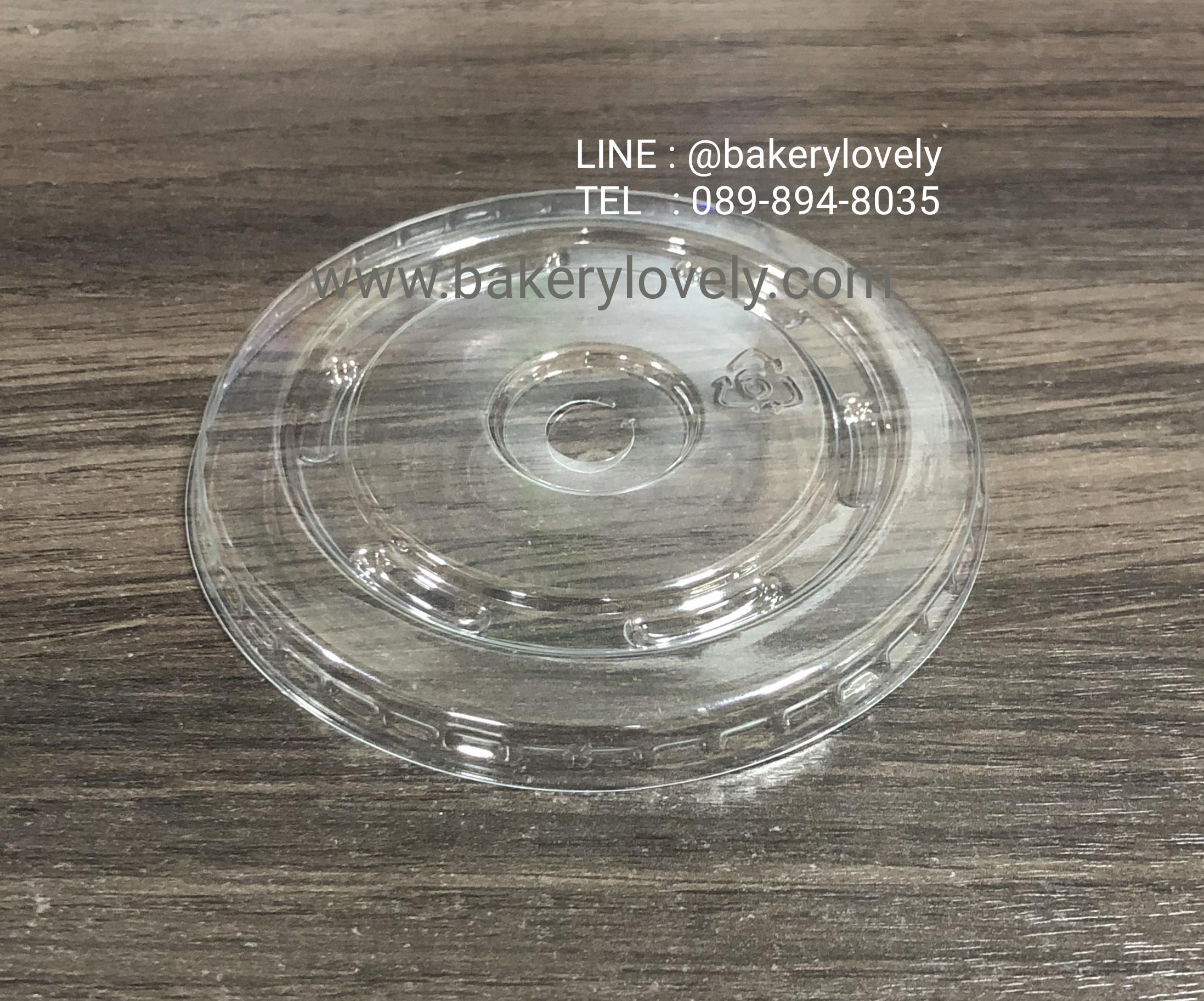 ฝาปิด ( ใส เจาะรู ) เส้นผ่านศูนย์กลาง 8.9 cm ปาก 9.5 cm สูง 0.8 cm