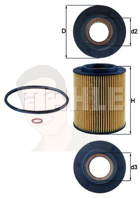 OX 154-1 กรองน้ำมันเครื่อง (BMW M52, M54 / 3 (E36 E46), 5 (E39 E60), 7 (E38)