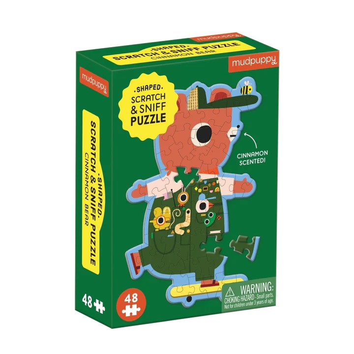 Mudpuppy - Cinnamon Bear (Shaped Scratch & Sniff Puzzle) 48 pcs.