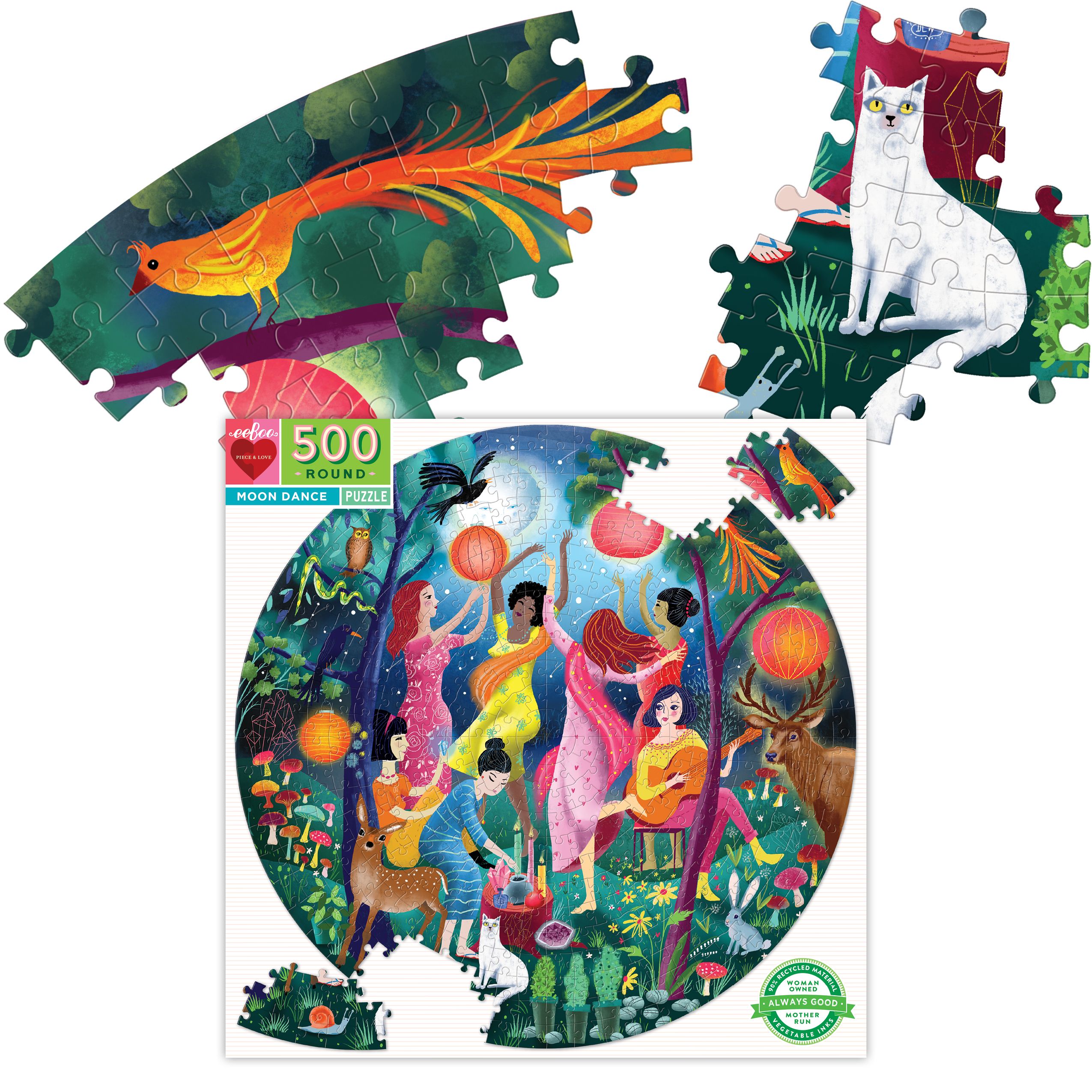 eeBoo - Moon Dance (Round Puzzle) 500 pcs.