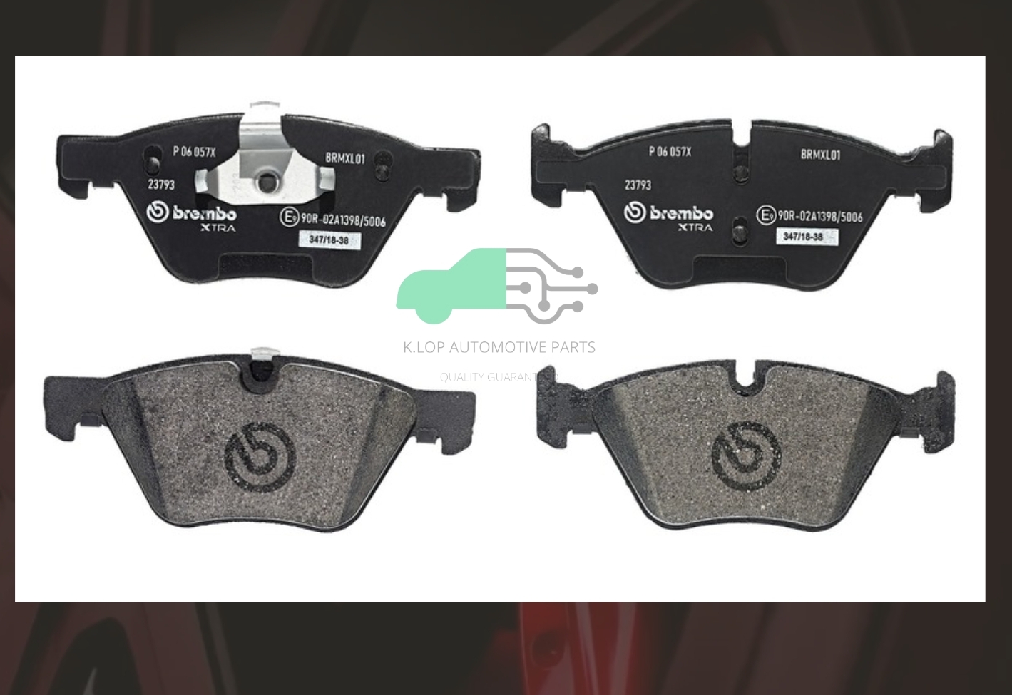 P06 057X ผ้าเบรกหน้า (แท้ BREMBO รุ่น Xtra) BMW 5 E60 (520i 520d 523i 525i) จาน 310 มิล
