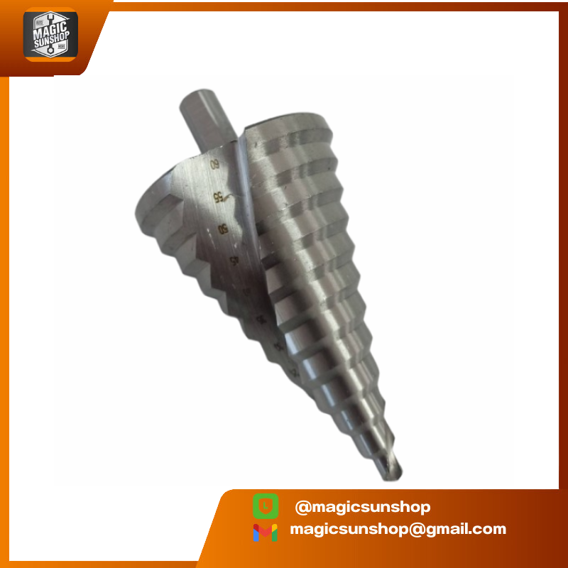 ST07 ดอกเจาะสเตนเลส step drill 6-60 mm เกรด HSS