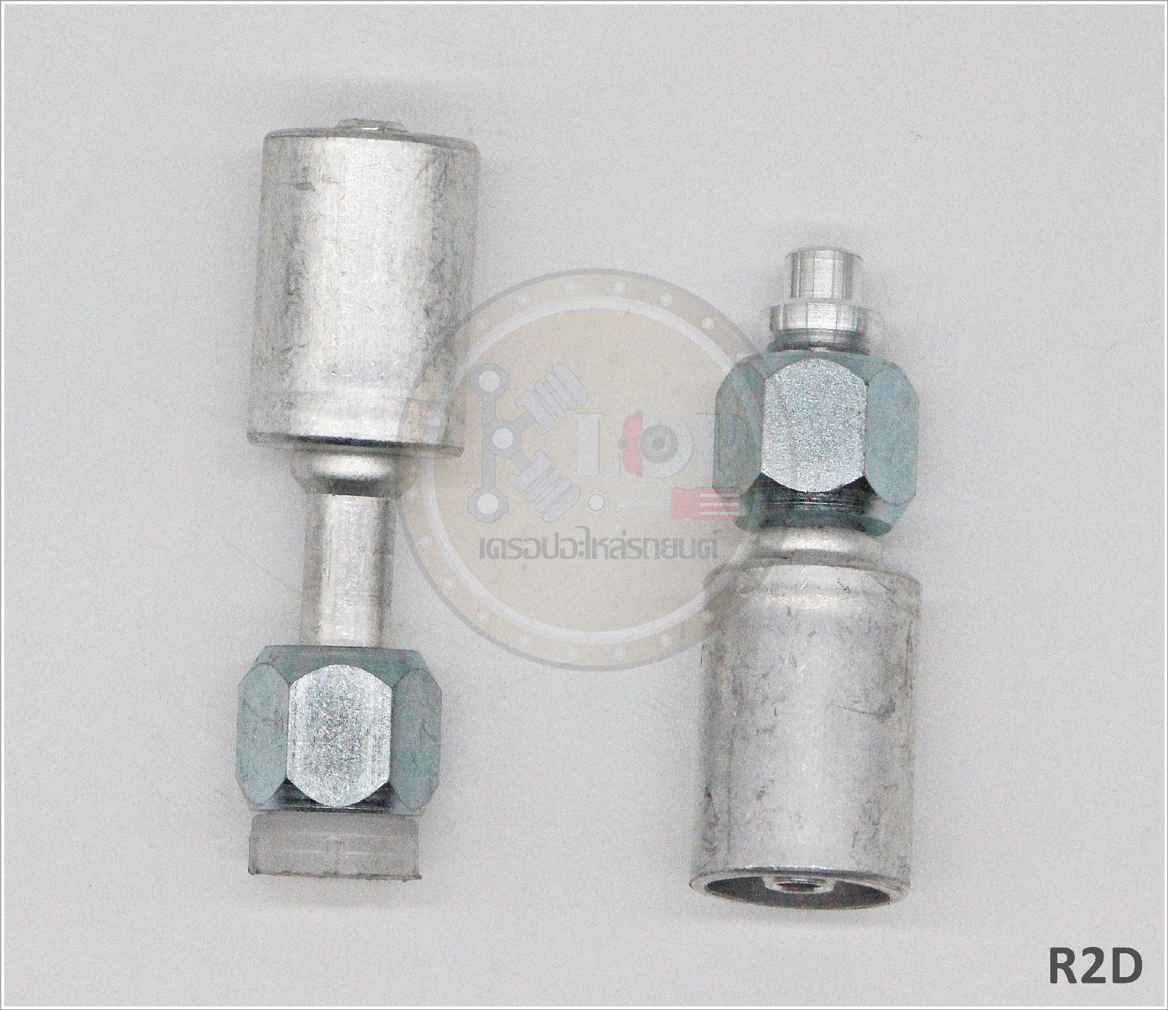 R2D พิตติ้ง 3/8นิ้ว -180องศา โอริง R12 (ปลอกอลูมิเนียม) (Vinn)