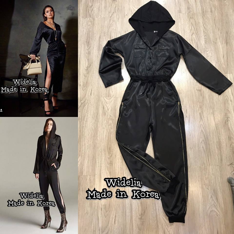 *พร้อมส่ง*VTNK. Jumpsuit :: จั้มสูทตัวเก๋สุดเท่ ท่อนบนช่วงตัวเป็นทรงเชิ๊ตกระเป๋าคู่