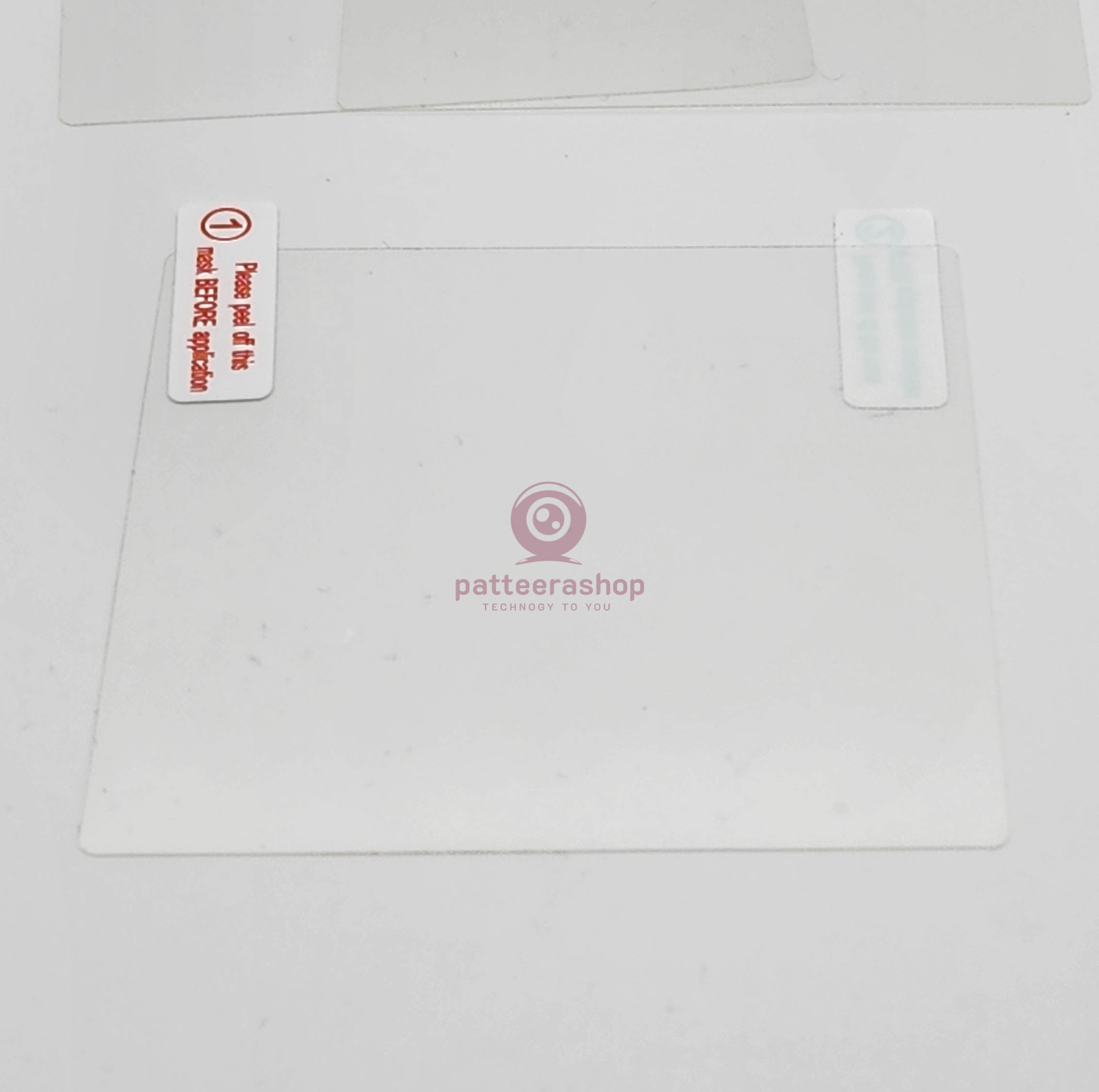 แผ่นฟิล์มใสสูญญากาศ electrostatic film (แพค3ชิ้น) 8x8 ซม. ใช้สำหรับ ติดกล้องติดรถยนต์ หรือ Easy Pass