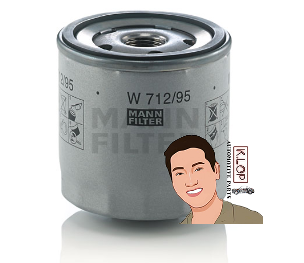 W712/95 กรองน้ำมันเครื่อง AUDI Q2 35 TFSI : 1.4 CC : MANN-FILTER แท้นำเข้ายุโรป