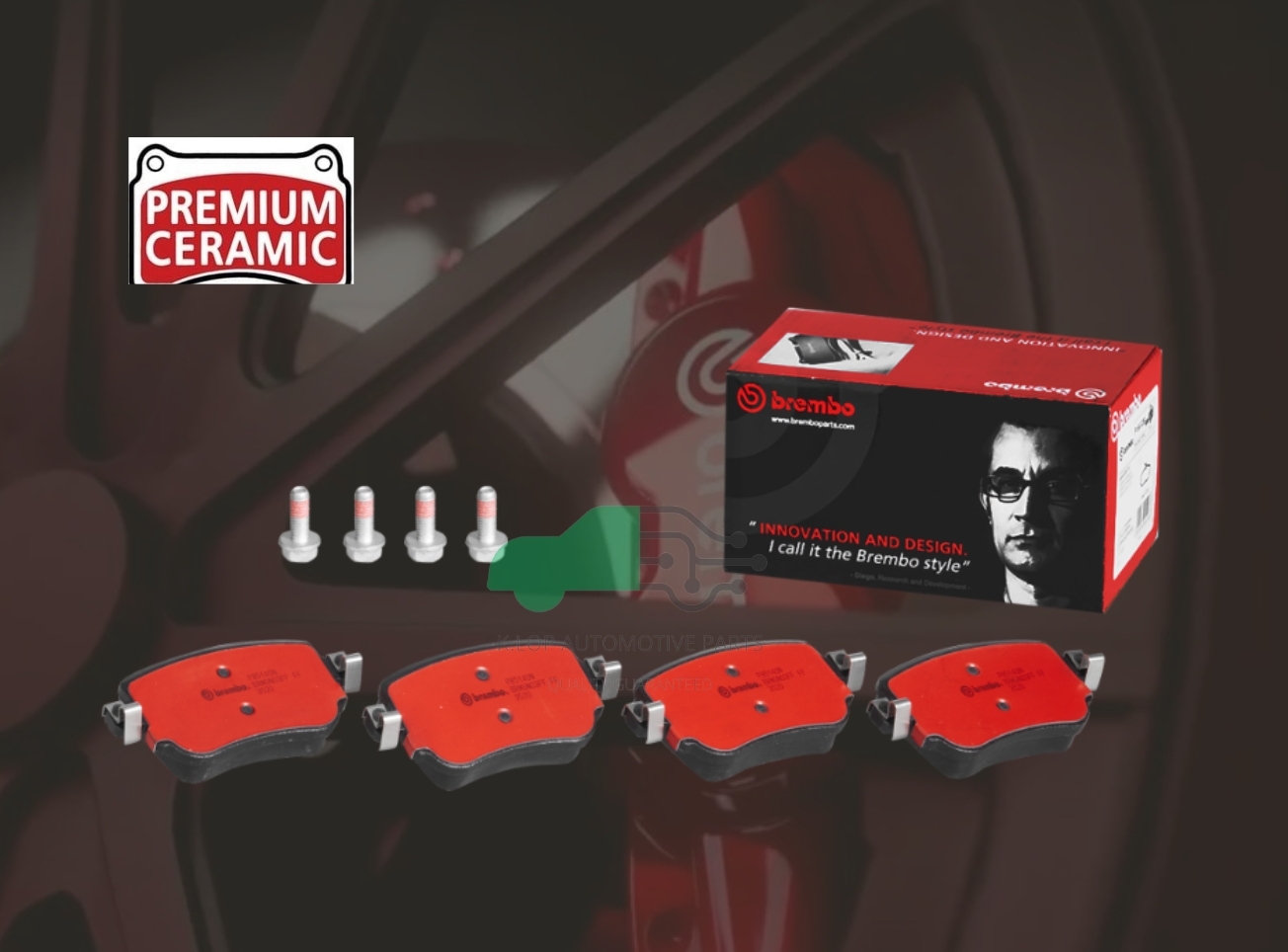 P85 140N ผ้าเบรกหลัง (แท้ BREMBO รุ่น Ceramic) Audi Q3 (2.0 TDI 2.0 TFSI) 2011-