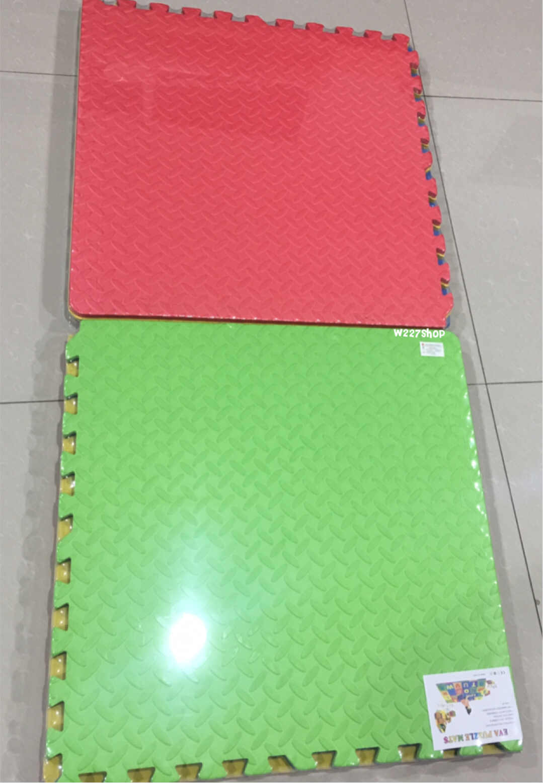 แผ่นรองคลาน EVA แบบมีขอบปิด 60*60*1 cm (4 แผ่น/ชุด)