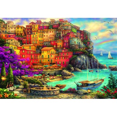 Bluebird Puzzle - A Beautiful Day at Cinque Terre by Chuck Pinson 1000 pcs.