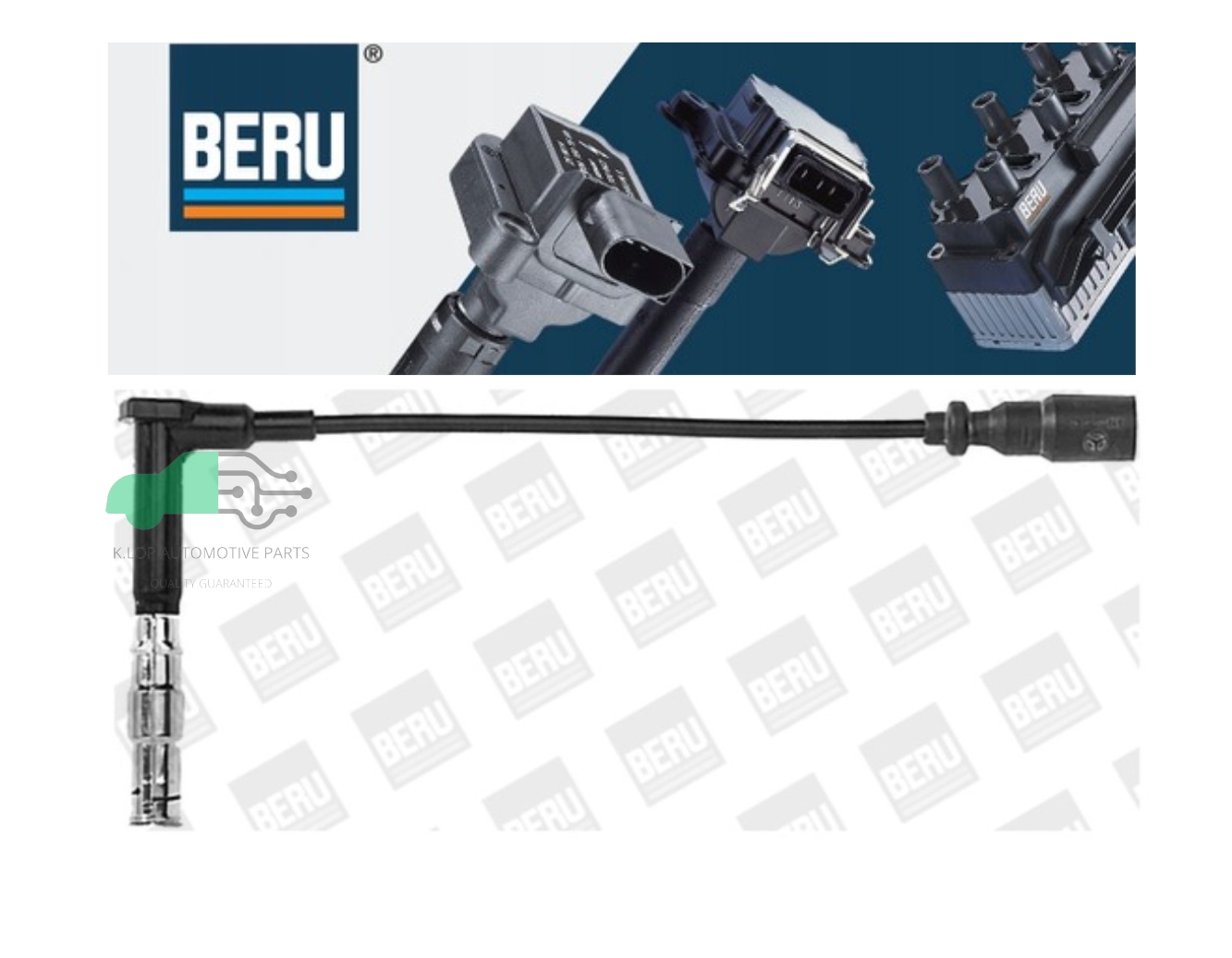สายหัวเทียน BENZ M111 W124/W202 ยี่ห้อ BERU (1 คัน ใช้ 1 ชุด ) OE NO. 111 150 06 15