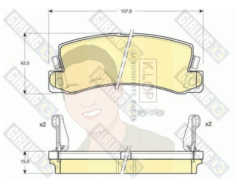 ผ้าเบรกหลัง Girling แท้ R,PAD, CORONA EXCIOR ST, AT191 '92-98, CAMRY 2.2 Gxi, SXV10,20 '93-97 (คุณภาพดีมาตรฐาน การันตีโดยเครอปอะไหล่ยนต์)