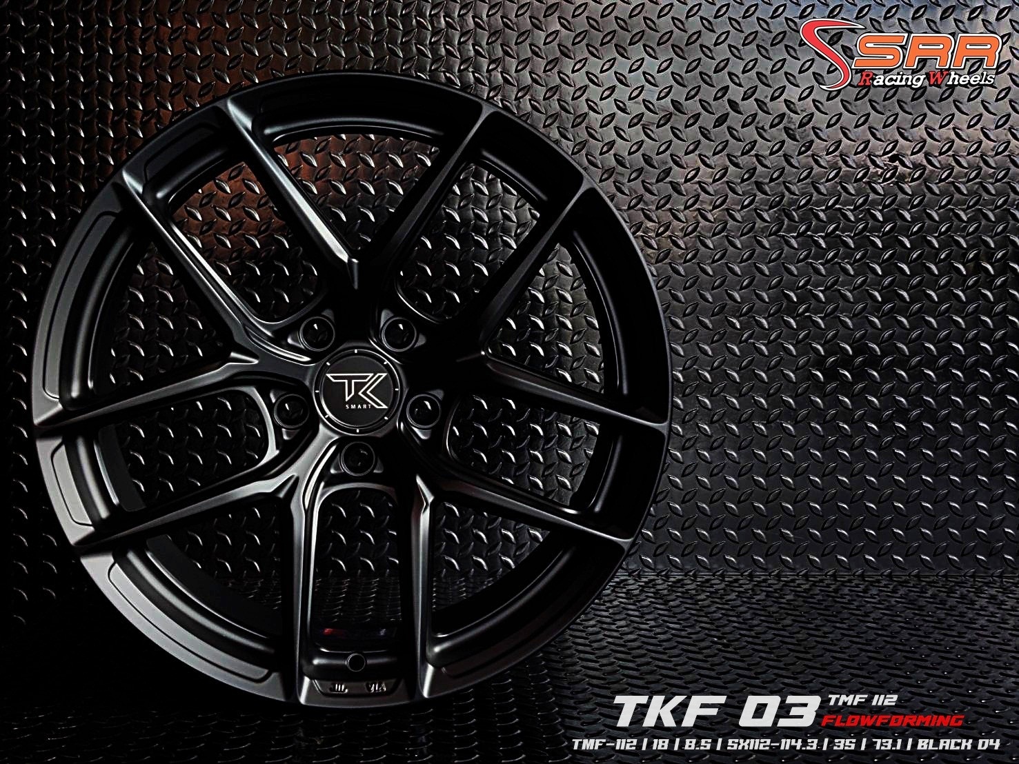 TKF-03 ล้อไทย Flow Forming ขอบ18 5H112-114.3 มีจำหน่ายที่ร้านSRR