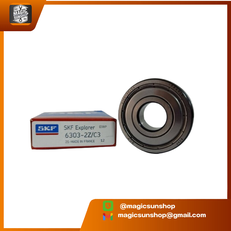 910568 SKF Deep Groove Ball Bearings Single Row 6303-2Z/C3 17 x 47 x 14mm