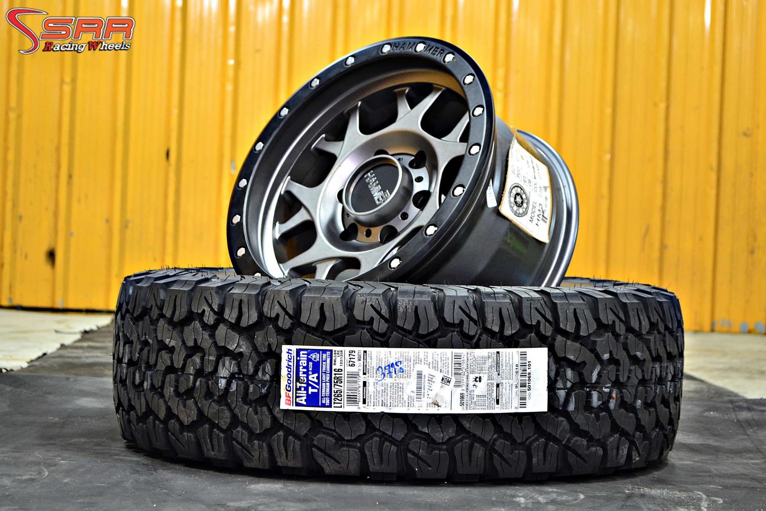 HAMMER HM3 ขอบ16 พร้อมยาง BF KO2 265/75R16 ชุดละ 39,800 บาท