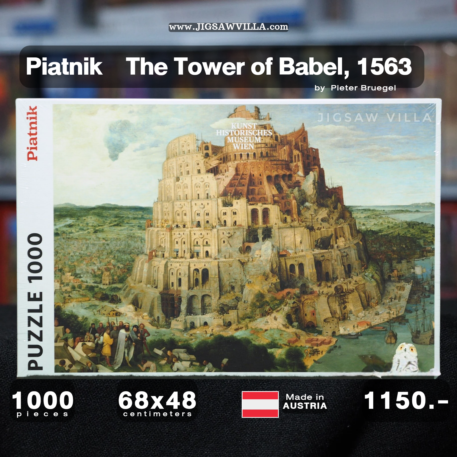 Piatnik Puzzle - The Tower of Babel, 1563 by Pieter Bruegel 1000 pcs.