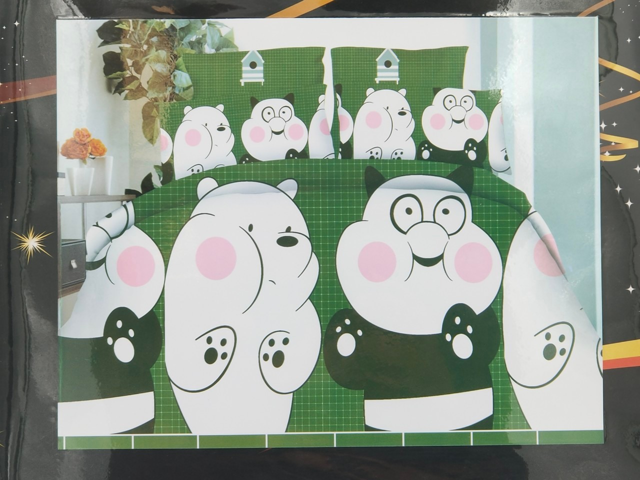 ชุดนวมลายการ์ตูน 6 ฟุต #มียางรัดมุม 360 องศา งานพรีเมี่ยม(เกรด AA) ( 6ชุดคละลาย)