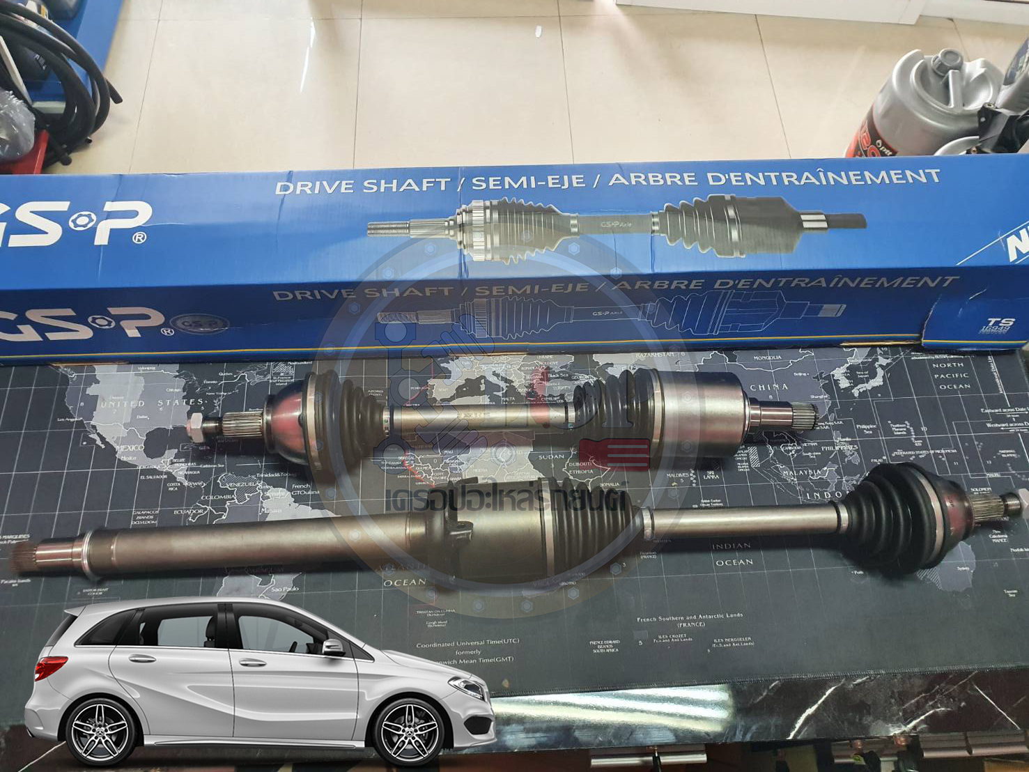 รหัสสินค้า 2460552 [เพลาขับรถยนต์ทั้งเส้น ยี่ห้อGS-P] BENZ B-CLASS B180 CDI (W245)/ปี05-11 (A=25/B=27/C=60/H=74/L=948) (ด้านR)