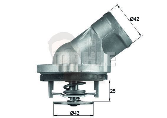 TI 45 87D วาลว์น้ำ+เสื้อ BENZ M112 M113 รุ่น ใหญ่ / W202 W203 W210 W211 C218 W222 1122030275 (ยี่ห้อ MAHLE)