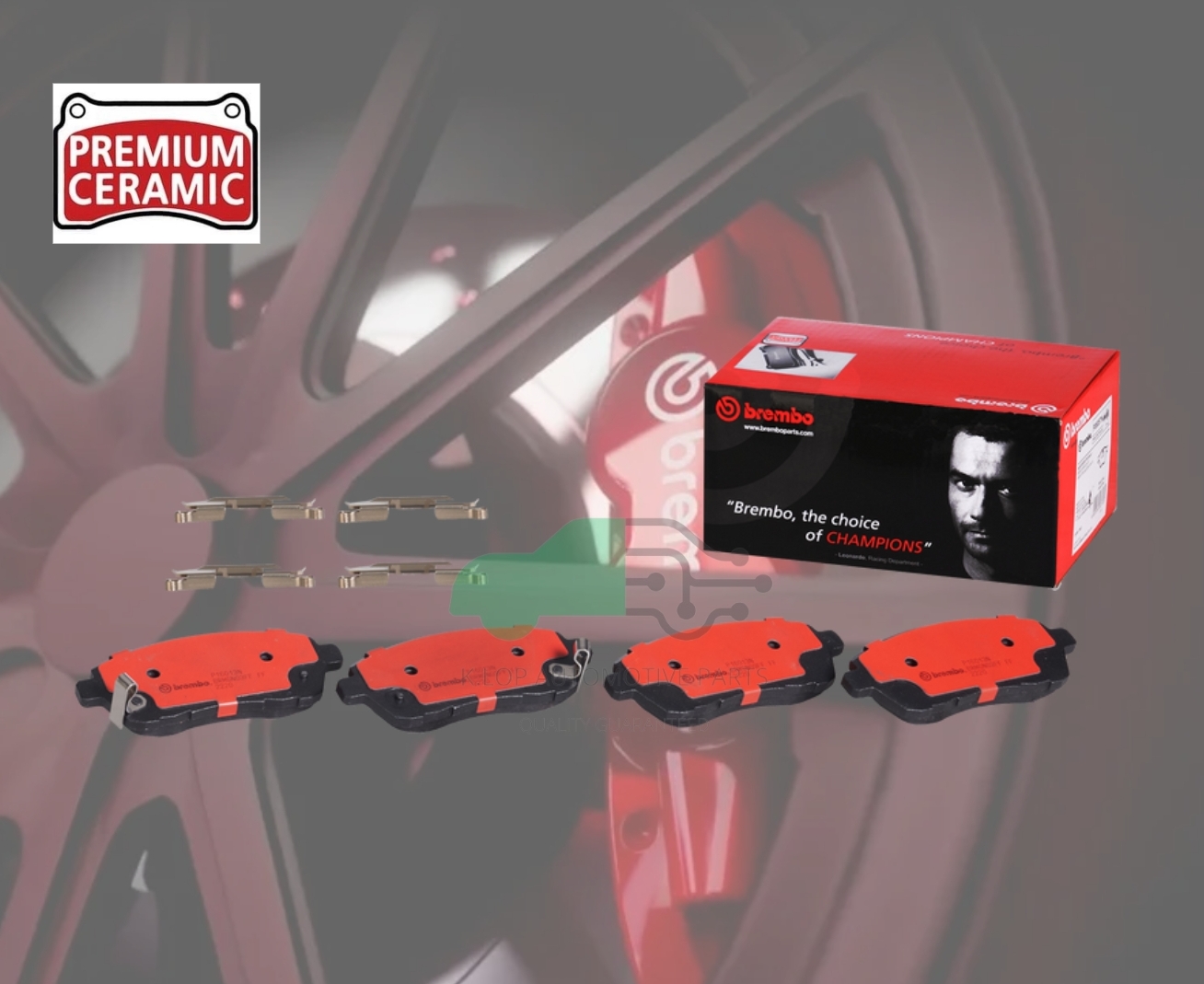 P16 013N ผ้าเบรกหน้า (แท้ BREMBO รุ่น Ceramic) FORD FIESTA (1.4 1.5 1.6) 10-18/MAZDA 2 DE (1.5)