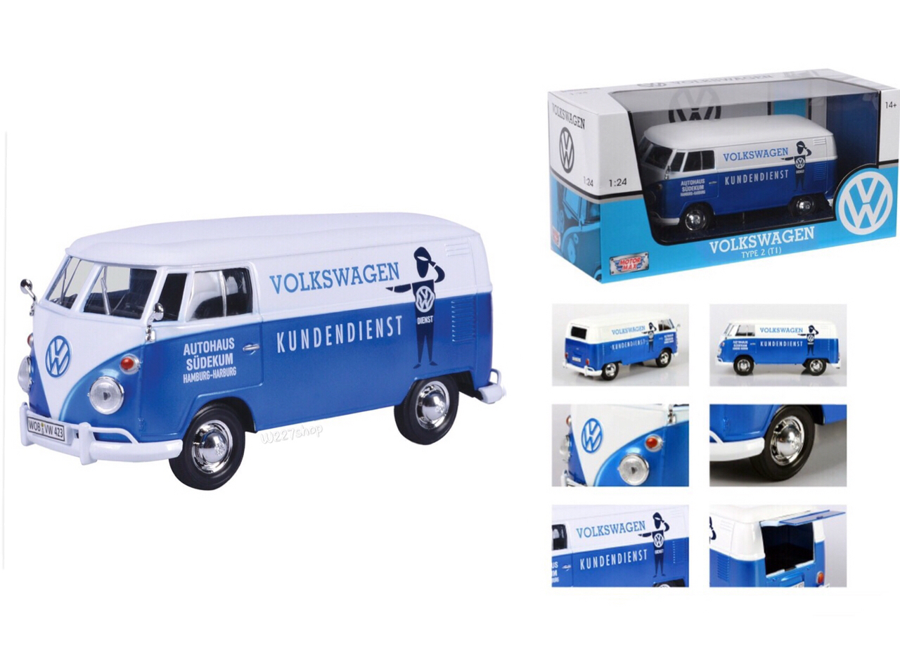 รถโฟล์คตู้ Volkswagen bus scale 1:24 โมเดลรถเหล็ก (ปลีก-ส่ง)