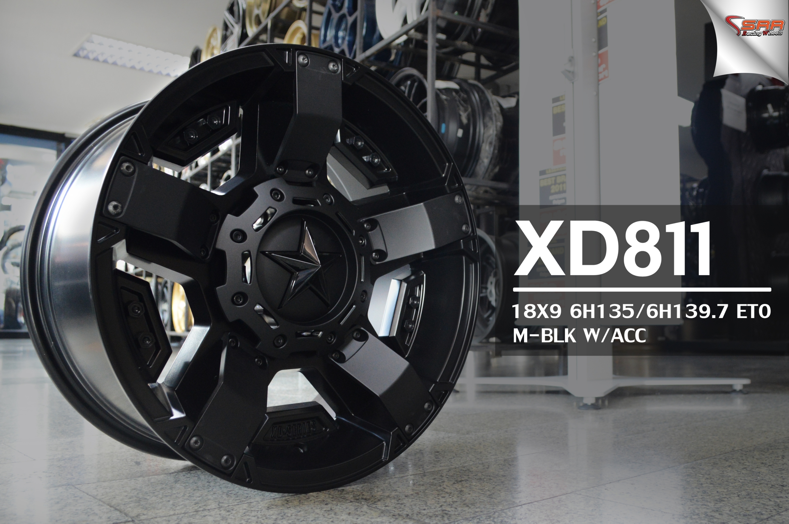 XD811 XD-SERIES ขอบ18 ET0 6x135/6x139.7 M-BLK W/ ACC