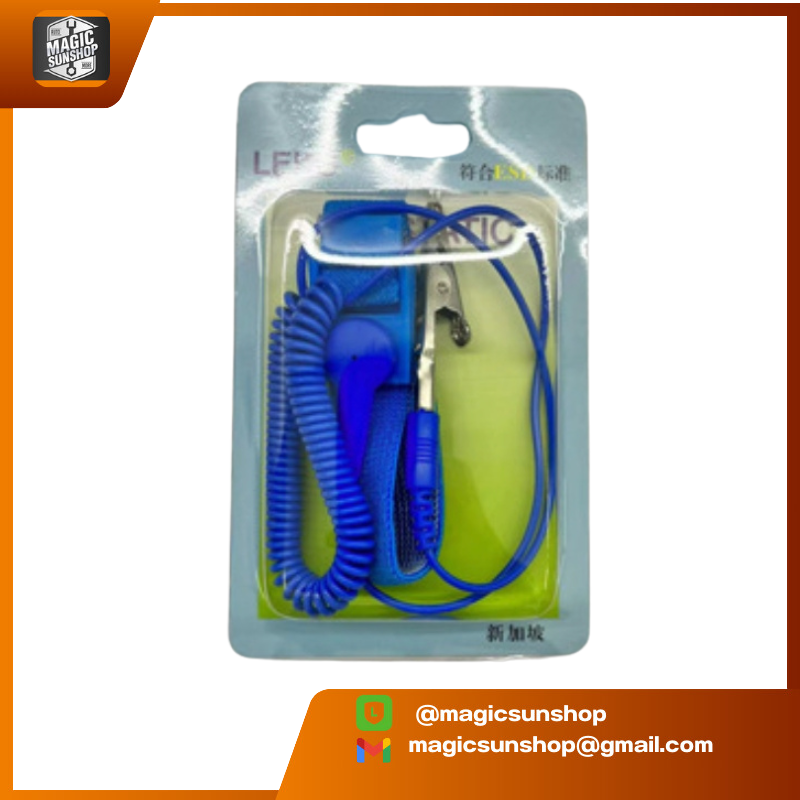 918329 LEKO PVC anti-static wrist strap สายรัดกันไฟฟ้าสถิตย์แบบมีสาย 5 เมตร