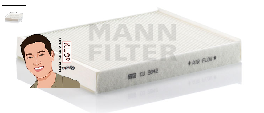 CU2842 ไส้กรองแอร์ชาโคล AUDI Q7 (4L) '06-', Caravell T5 , TOUAREG I (7L), : MANN-FILTER แท้นำเข้ายุโรป